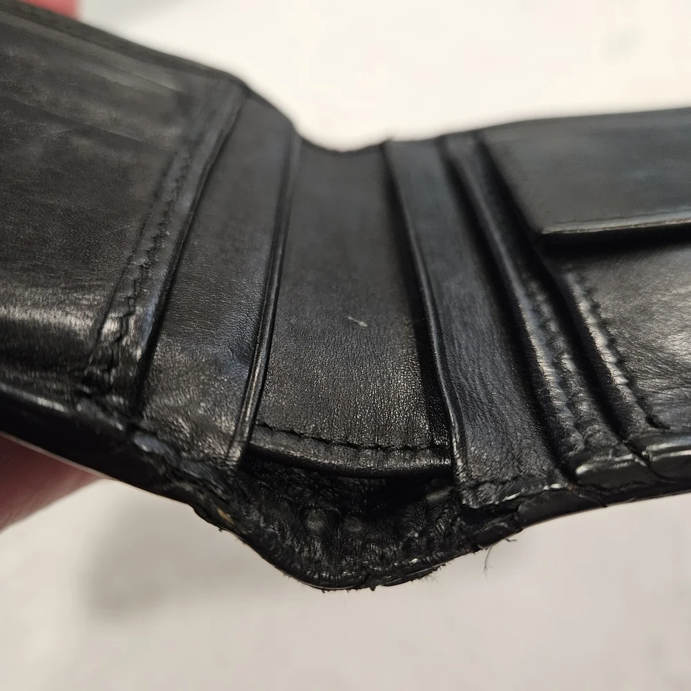 Bottega Veneta Black Woven Leather Card Holder